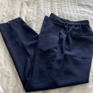 J by J Crew Jamie pant w elastic waist trousers sz 2 navy blue